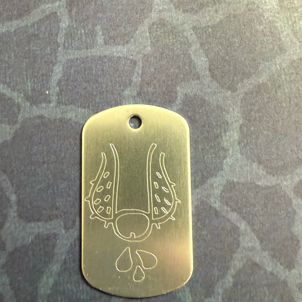Funny penis dick dog tag gay nut jizz gag gift military balls frat bro pendant